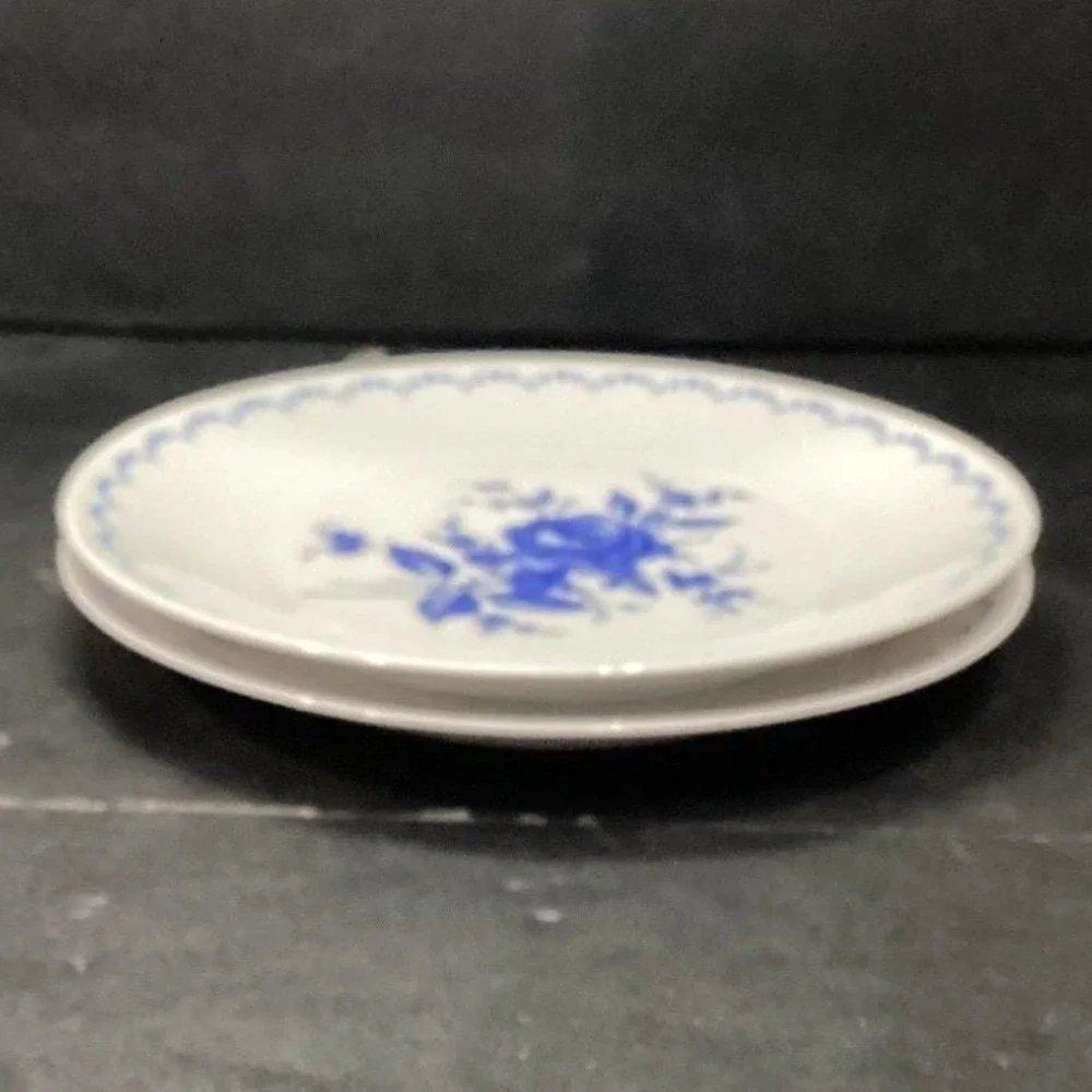 Alboth & Kaiser Bavaria Salad Plates,‎ Set of 2, Vintage Blue Floral Tableware